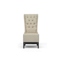 Baxton Studio Bh-A32386-Beige-Ac Vincent Beige Linen Modern Accent Chair